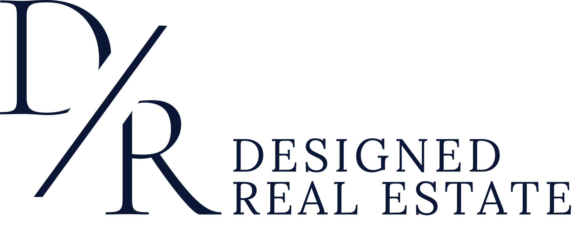 Designed Real Estate, left, navy