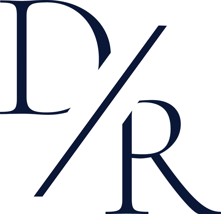 D/R monogram, navy