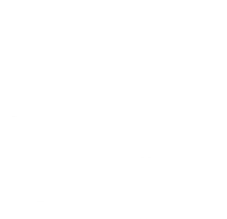 D/R monogram, white